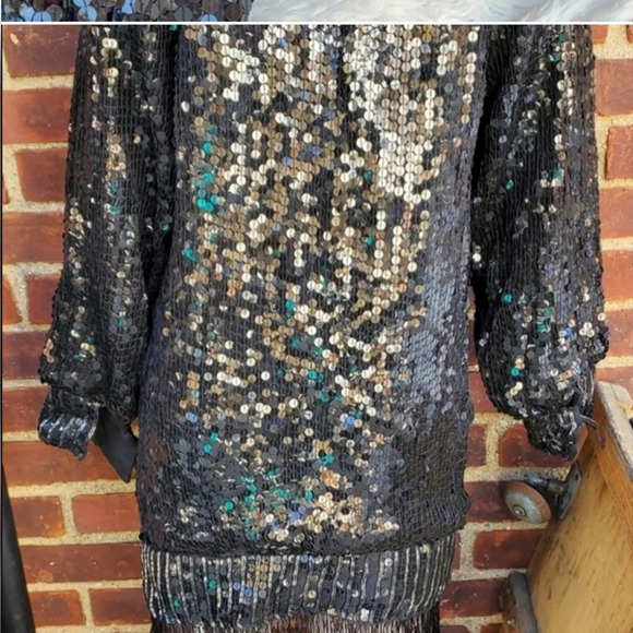 Vintage‎ Fringed sequin tunic S- M - Picture 2 of 12